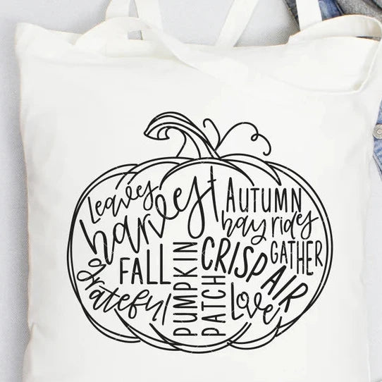 Fall Words Pumpkin (Transfer Only)